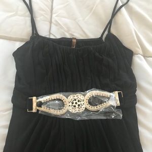 Back Stage blouse with attached belt